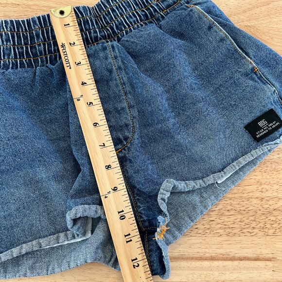 Urban Outfitters BDG Pull-On Denim Boxer Short‎ Size M High Rise Elastic Waist - Picture 11 of 12